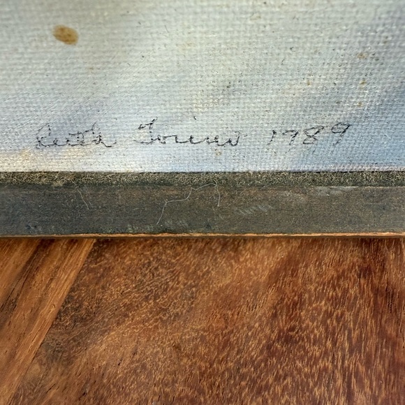 Vintage 1989 Still Life Painting Fruit and Italian Wine Decanter & Kettle - Picture 4 of 13